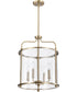 Yorktown 4-Light Pendant Burnished Brass