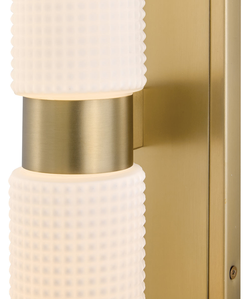 Lottie LED-Light Medium LED Vanity in Lacquered Brass
