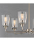 Hudson 6-Light Chandelier Satin Nickel