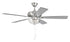 EOS 2 Light Clear Bowl 52" Ceiling Fan 2-Light Fan Brushed Polished Nickel
