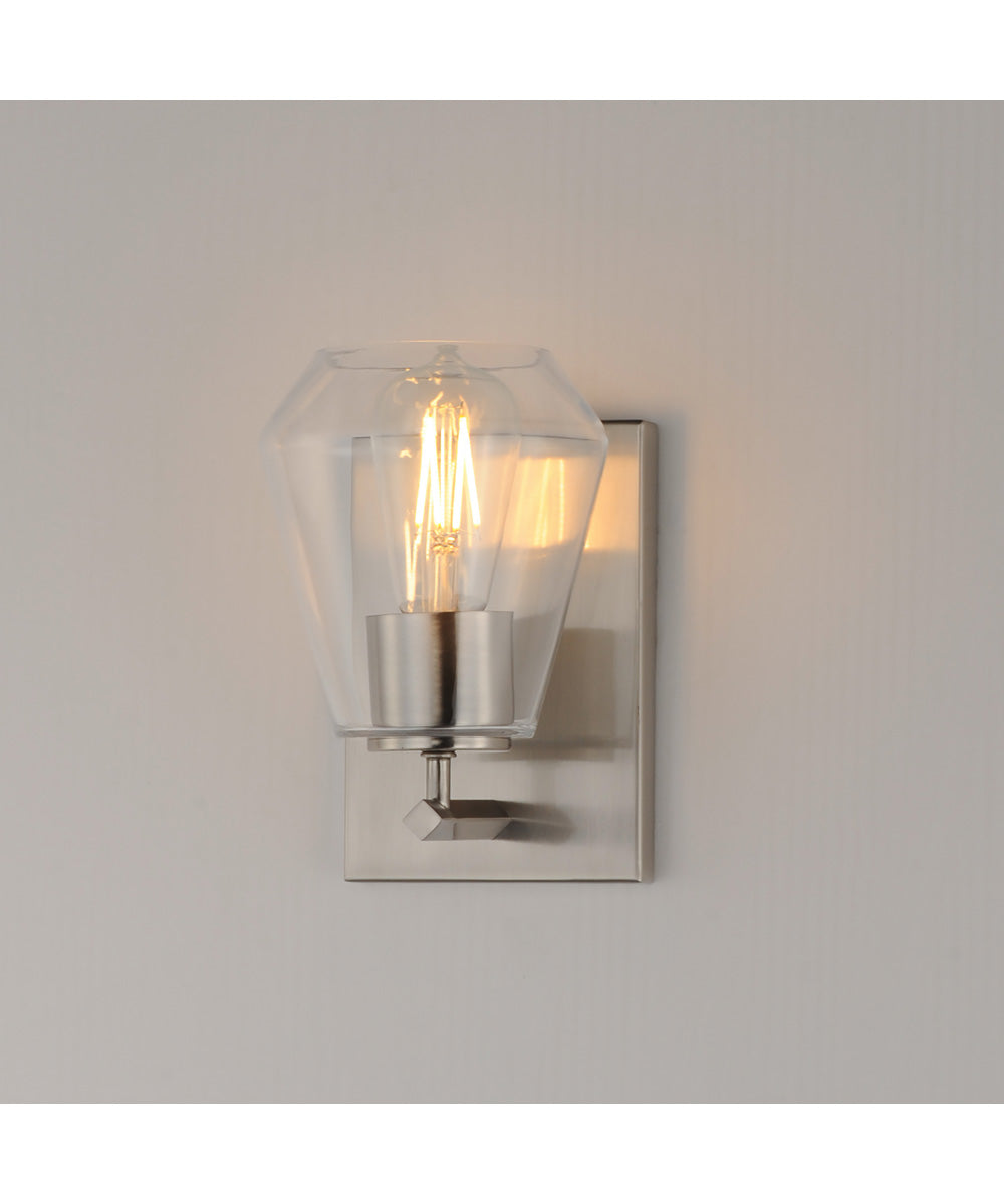 Geode 1-Light Sconce Satin Nickel