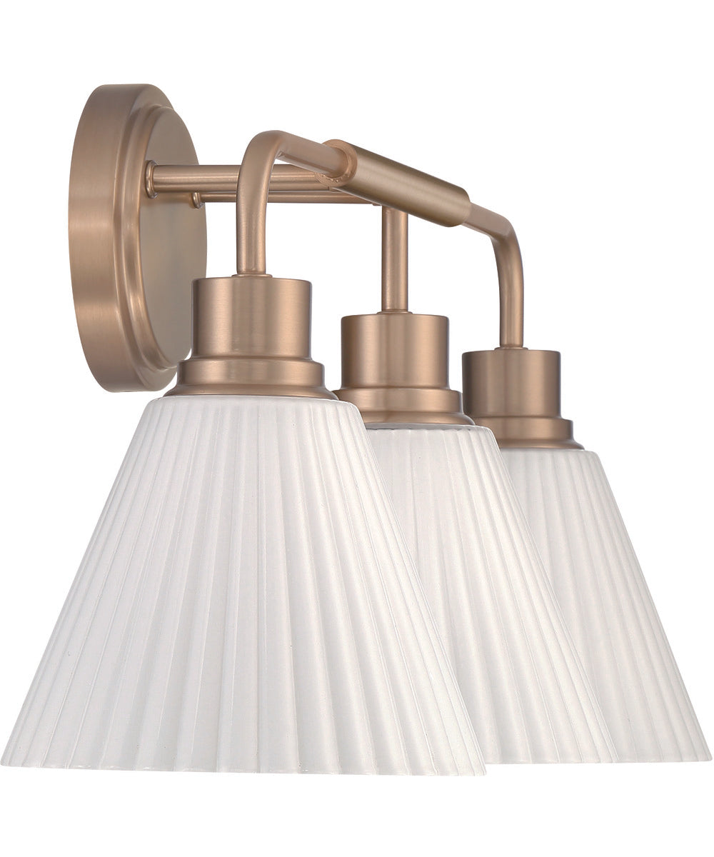 Pleated II 3-Light Lighting Premium Bronze