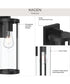 Kagen Large Outdoor Wall Light with Clear Glass Panels Matte Black