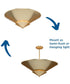 Pinellas 25 in. 4-Light Flush Mount Soft Gold