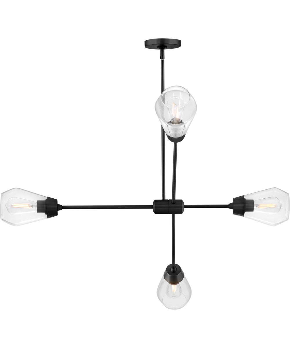 Livie 4-Light Medium Convertible Mobile Single Tier in Black