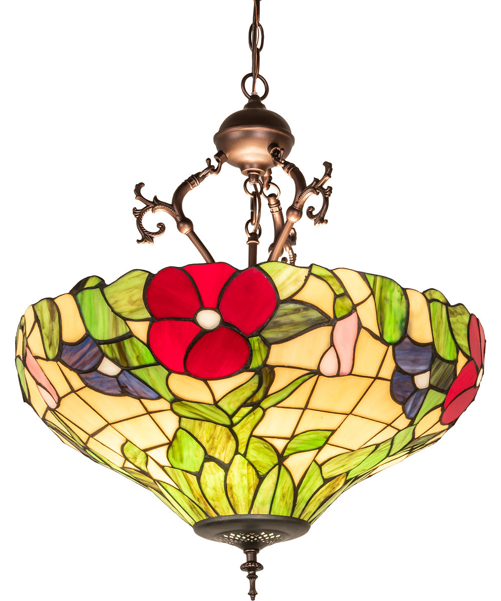 20" Wide Peony Inverted Pendant