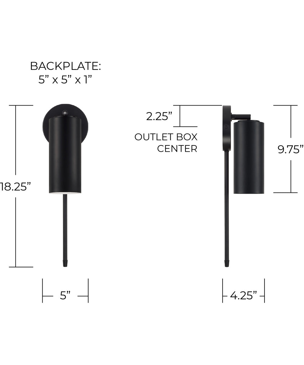 Robbie 1-Light Sconce Matte Black