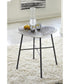 Laverford Round End Table Chrome/Black