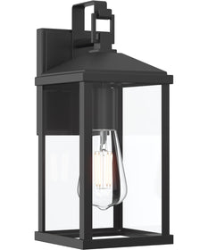 Cantley Medium Outdoor Wall Lantern with Clear Glass Panels Matte Black
