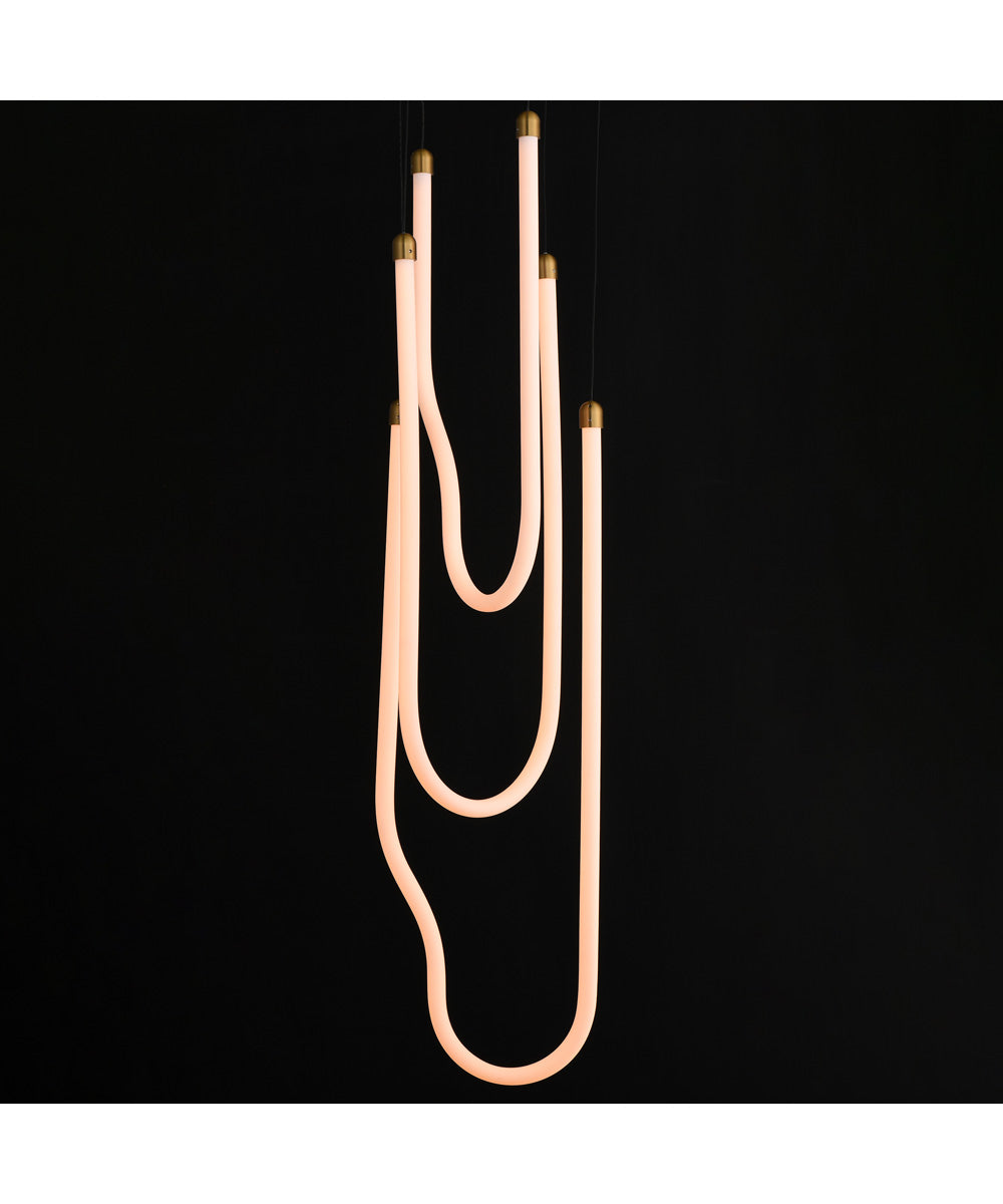 Soleil 3-Light LED Pendant Natural Aged Brass