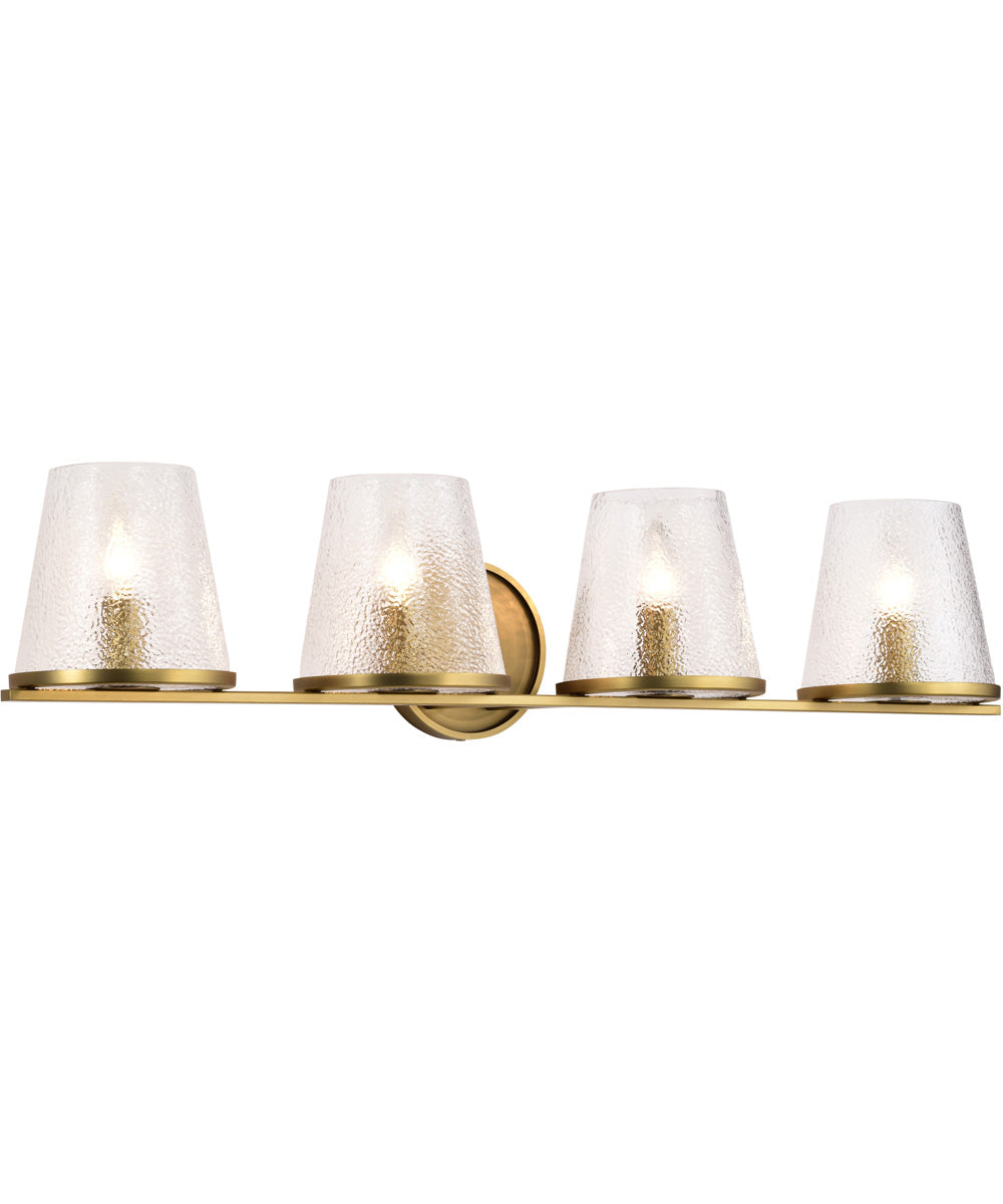 Valentine 4-Light Vanity & Wall Vintage Brass
