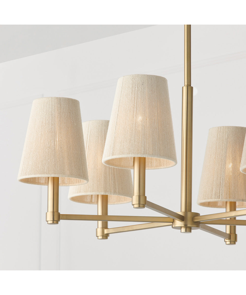 Mira 6-Light Chandelier Matte Brass