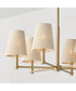 Mira 6-Light Chandelier Matte Brass