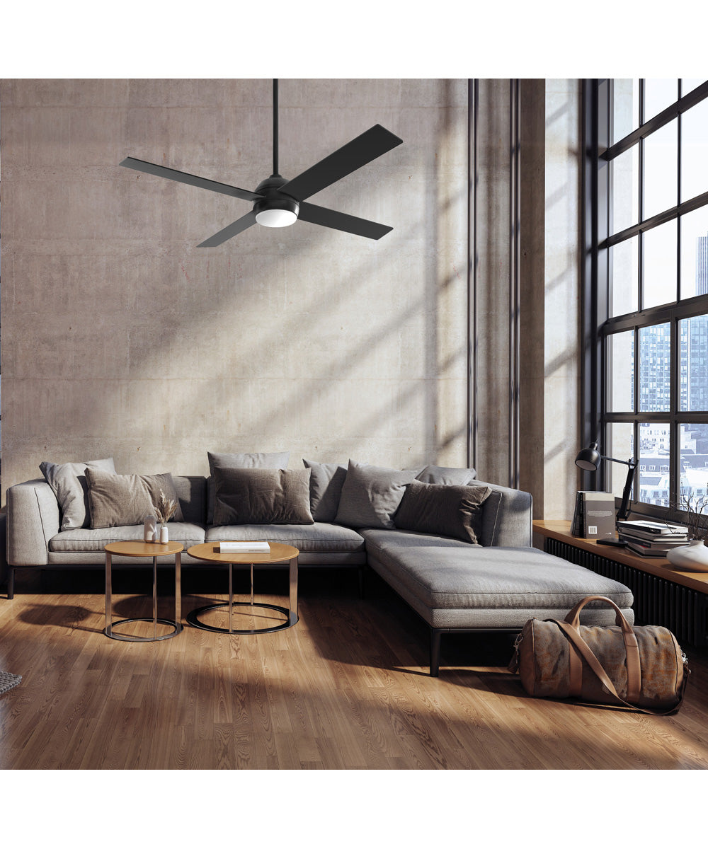 Kelsey 52" 4-blade Indoor Ceiling Fan 1-Light Fan Flat Black