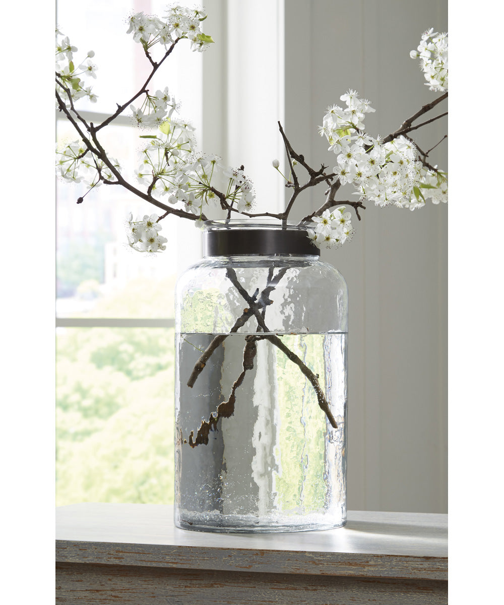 Lukasvale Vase Clear/Pewter