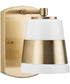 Haven 1-Light Opal Glass Luxe Industrial Bath Light Vintage Brass