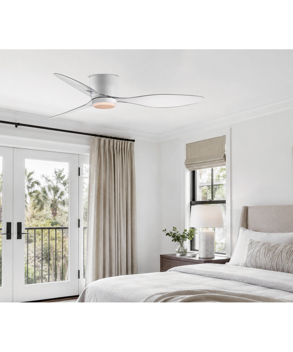 Aeris 52 inch 3-Blade Hugger Fan w LED Matte White