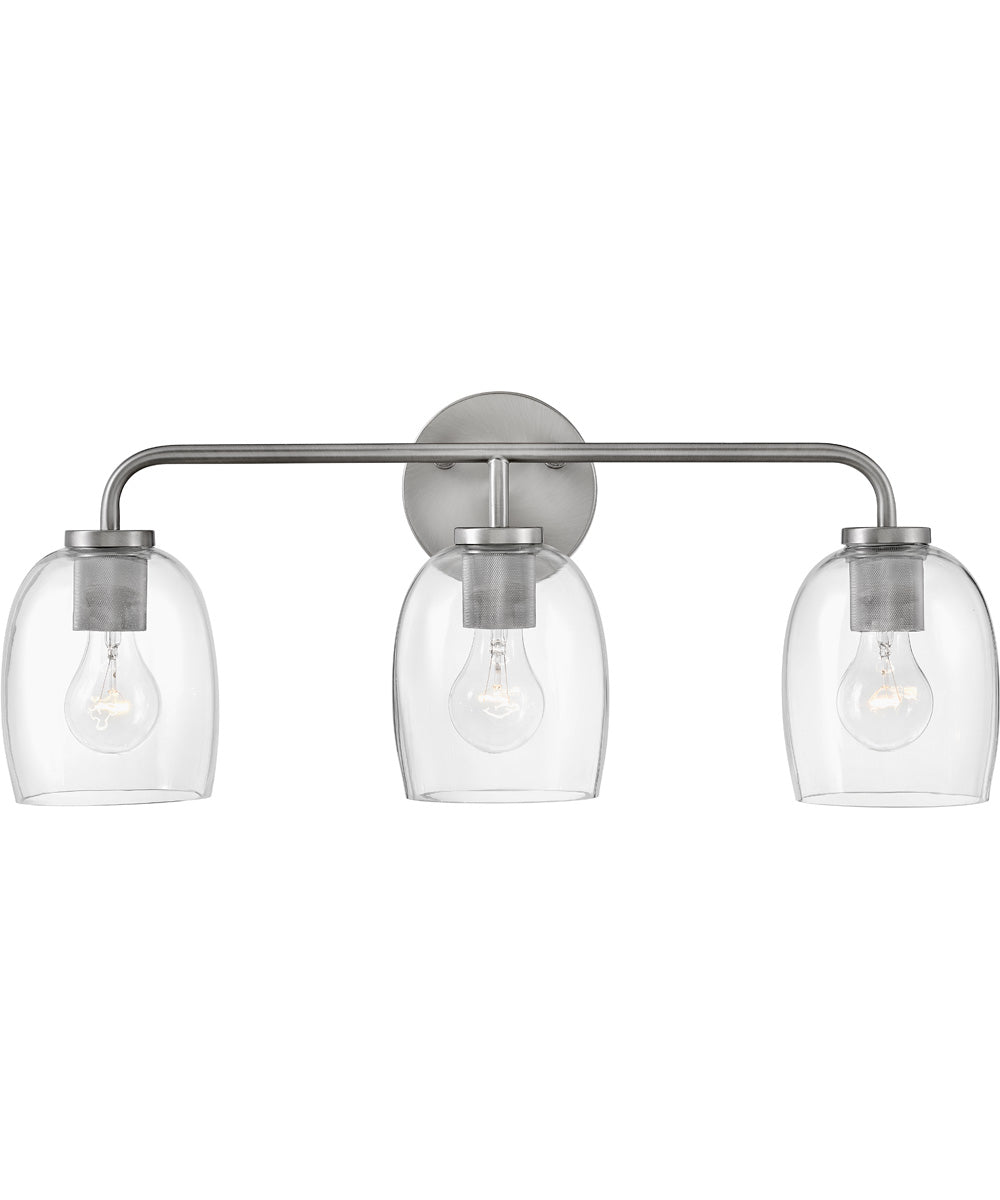 Percy 3-Light Medium Three Light Vanity in Antique Nickel