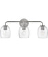 Percy 3-Light Medium Three Light Vanity in Antique Nickel