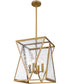 Clovis 4-light Pendant Brushed Weathered Brass