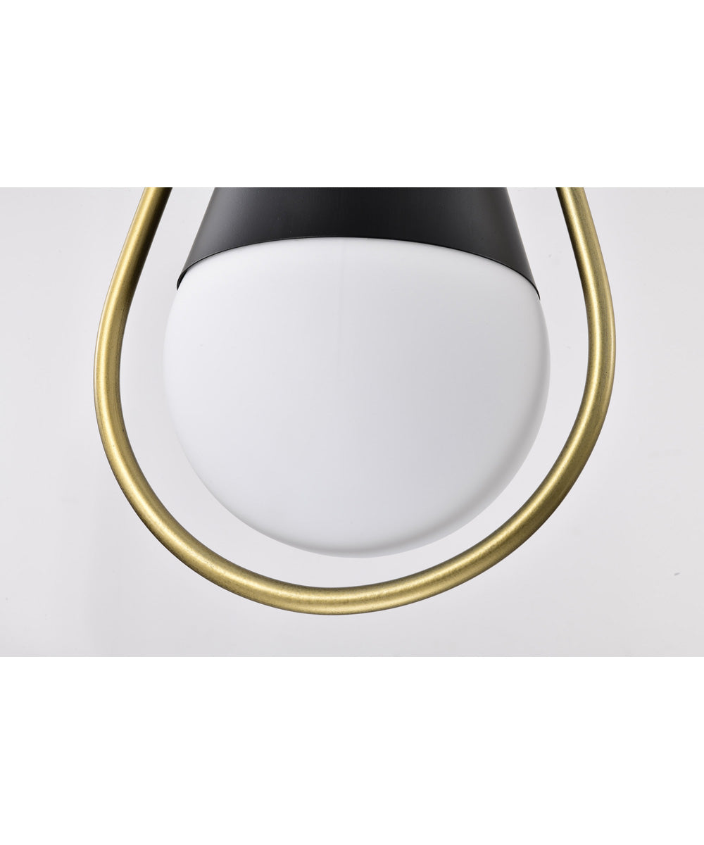 Admiral 1-Light Pendant Matte Black