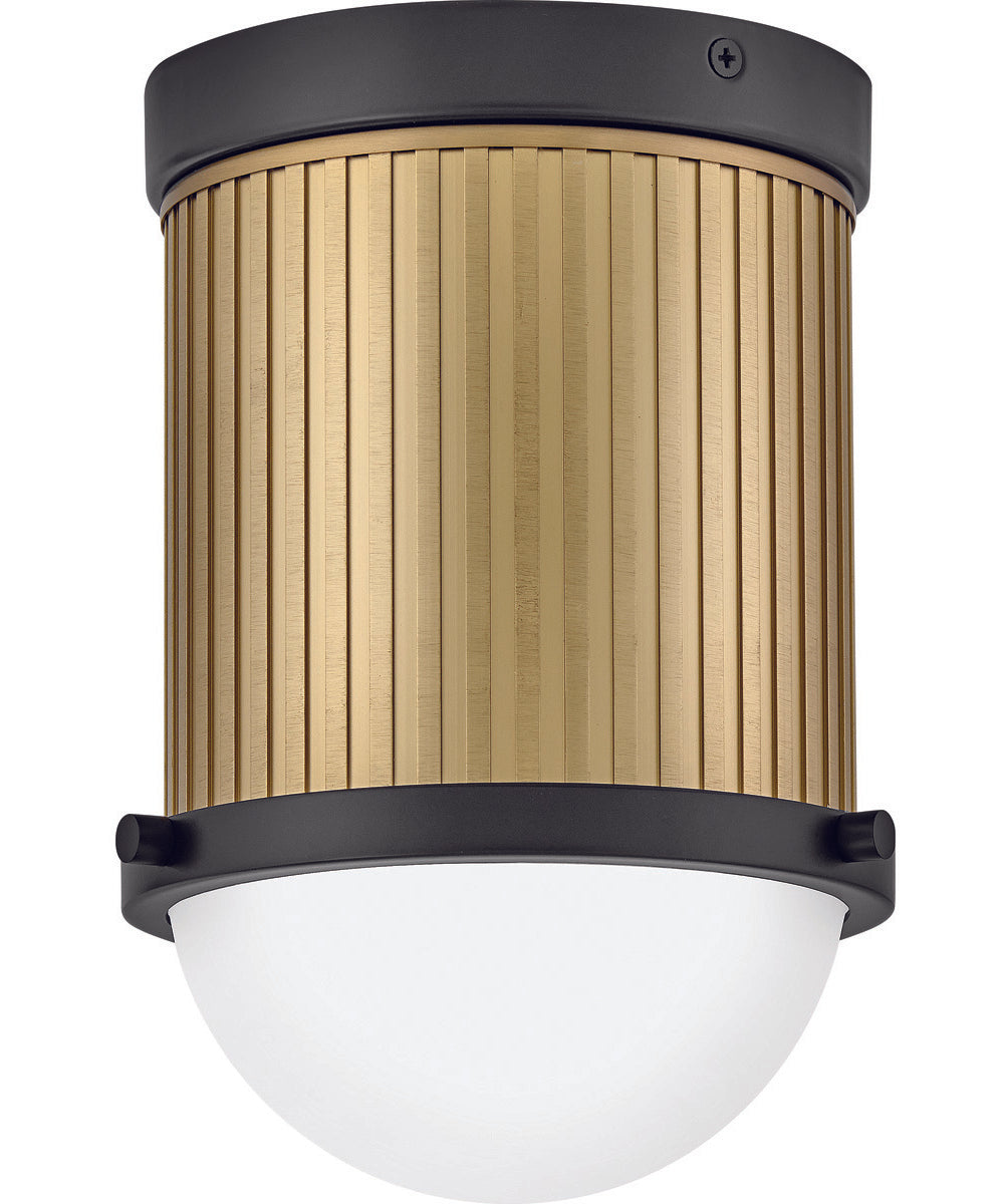 Kieran 1-Light Medium Semi-Flush Mount in Black