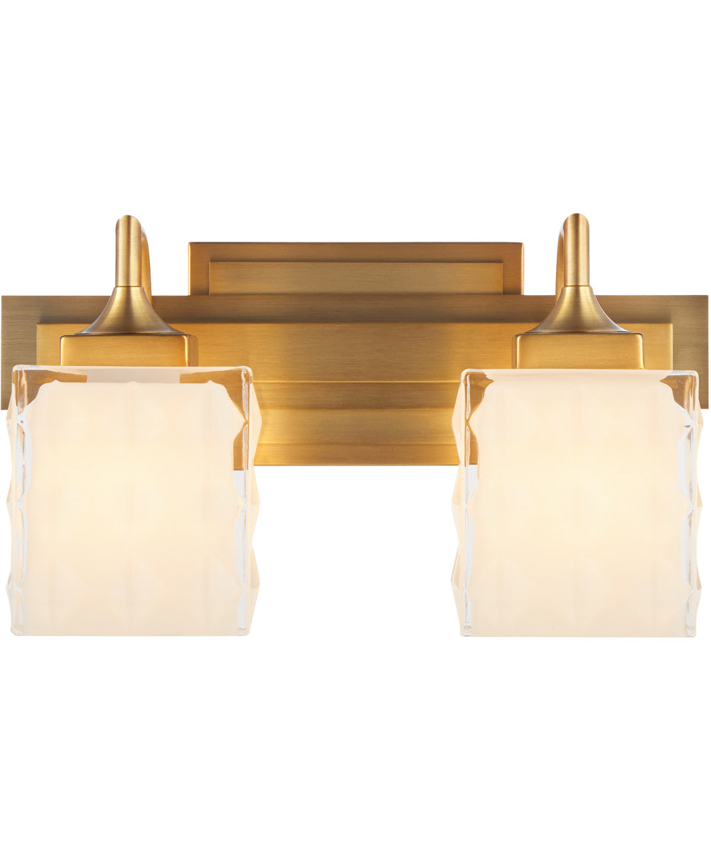 Diamonte 2-light Bath Vanity Light Brushed Brass