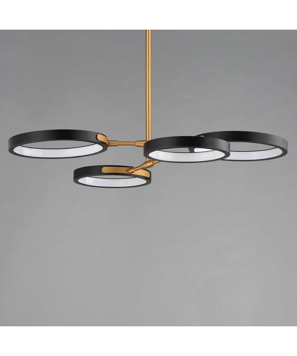 Hoopla 4-Light LED Pendant Black / Gold