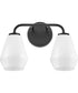 Gio 2-Light Small Two Light Vanity in Black