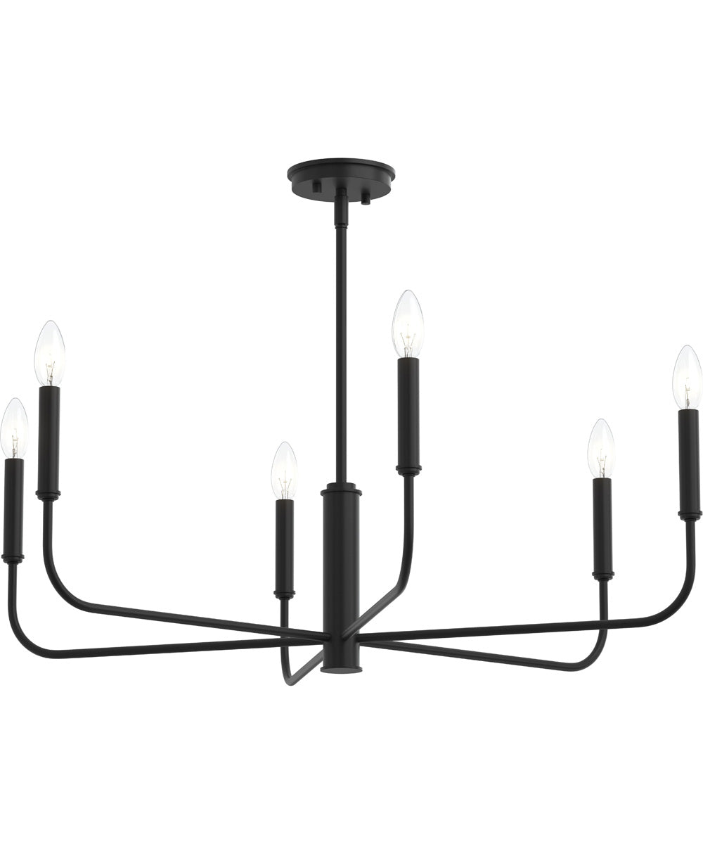 Reines 6-Light Large Chandelier Matte Black
