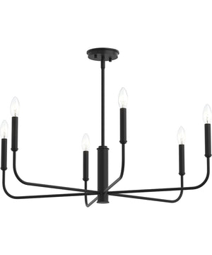 Reines 6-Light Large Chandelier Matte Black