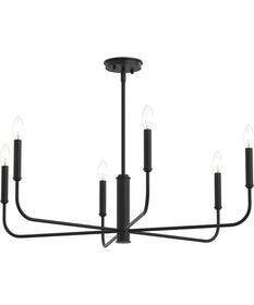 Reines 6-Light Large Chandelier Matte Black