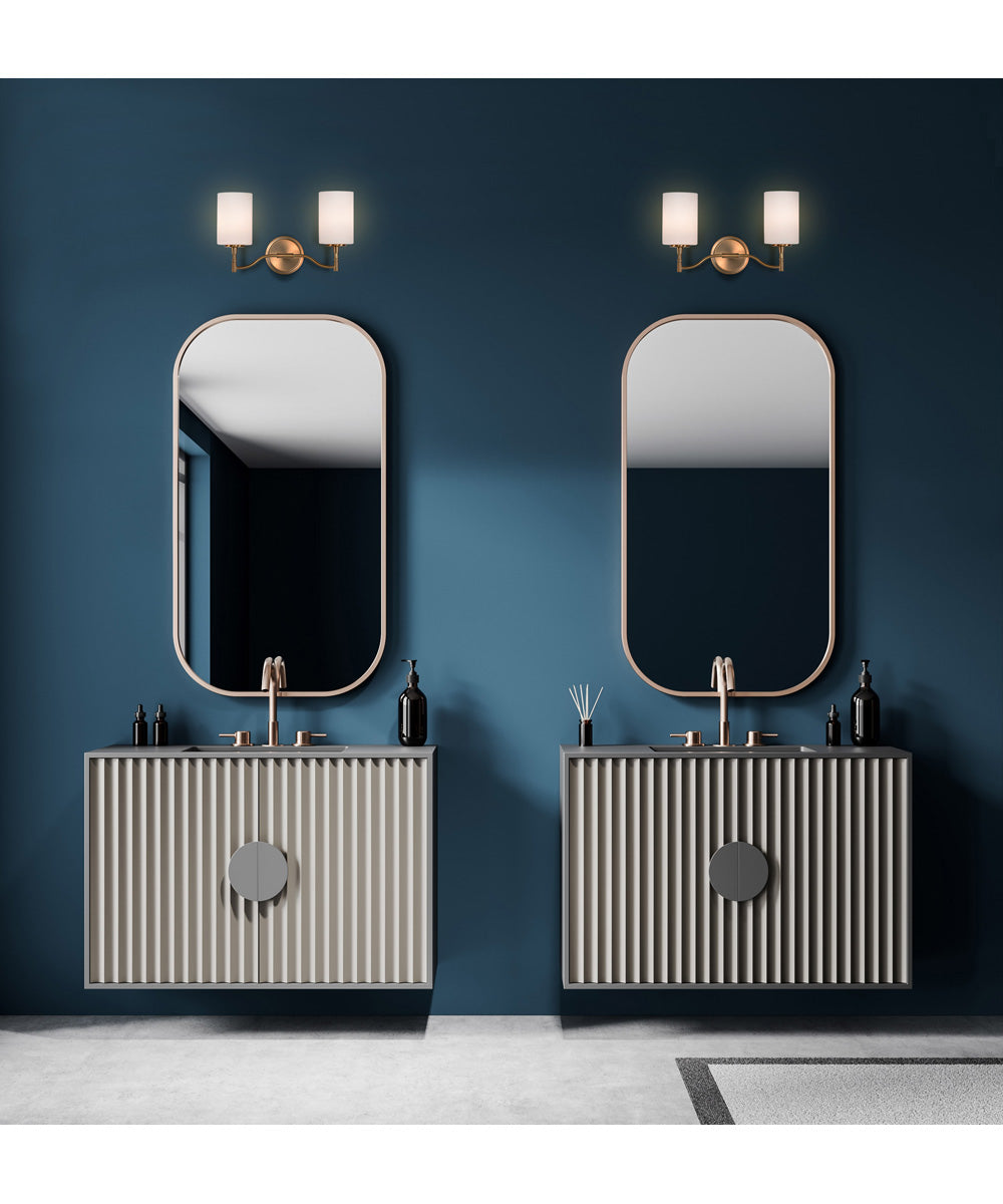 Liam 2-Light Vanity & Wall Burnished Brass