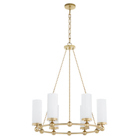 Lee Boulevard 6-light Chandelier Aged Brass