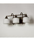 Bisque 3-Light Bath Vanity Oil Rubbed Bronze