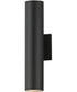 Caldera Outdoor Wall Sconce - 15 inch Black