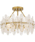 Abigail 4-light Semi Flush Mount Brushed Gold