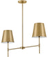Blake 2-Light Small Two Light Linear in Lacquered Brass