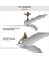 Nirra 52-in. 3-Blade Modern Ceiling Fan Champagne Bronze