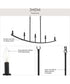 Jheni 5-Light Linear Chandelier Matte Black