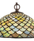 12" Wide Tiffany Fishscale Pendant