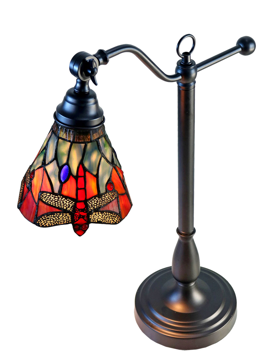 La Anza 24 Inch  Tall Handmade Tiffany Desk Lamp