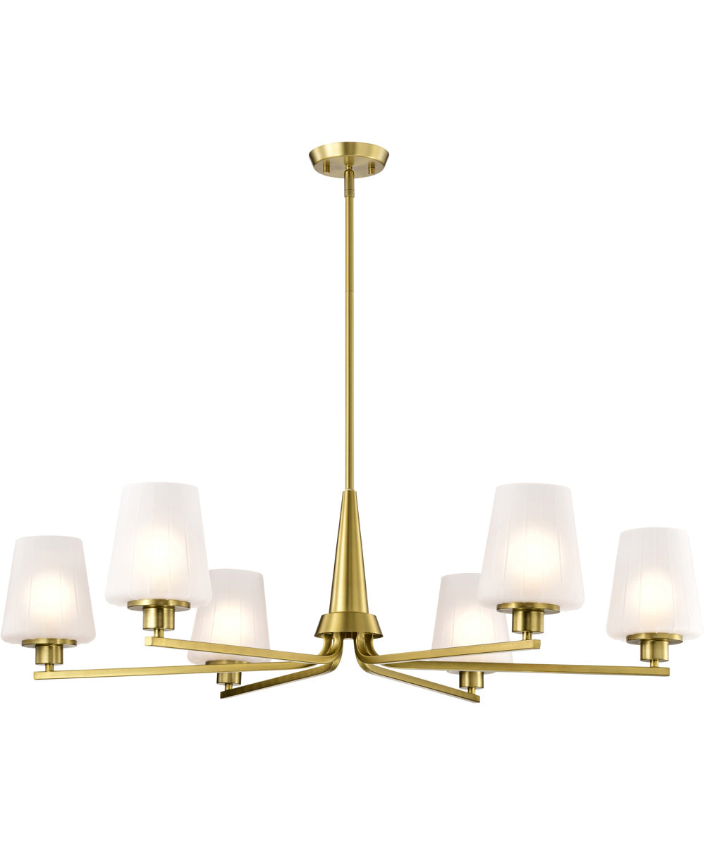 Lune 6-Light Chandelier Vintage Brass