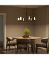 Mack 6-Light Chandelier with Layered Glass Shades Matte Black