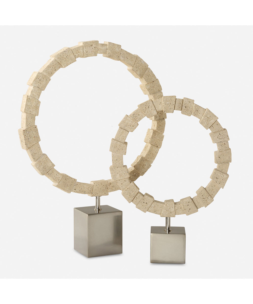 Ivory Fusion Stone Rings, Set of 2