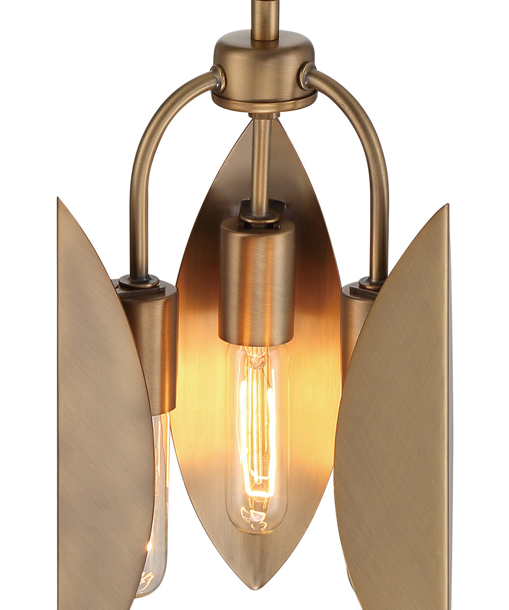 Eden  3 Light Pendant Old Satin Brass