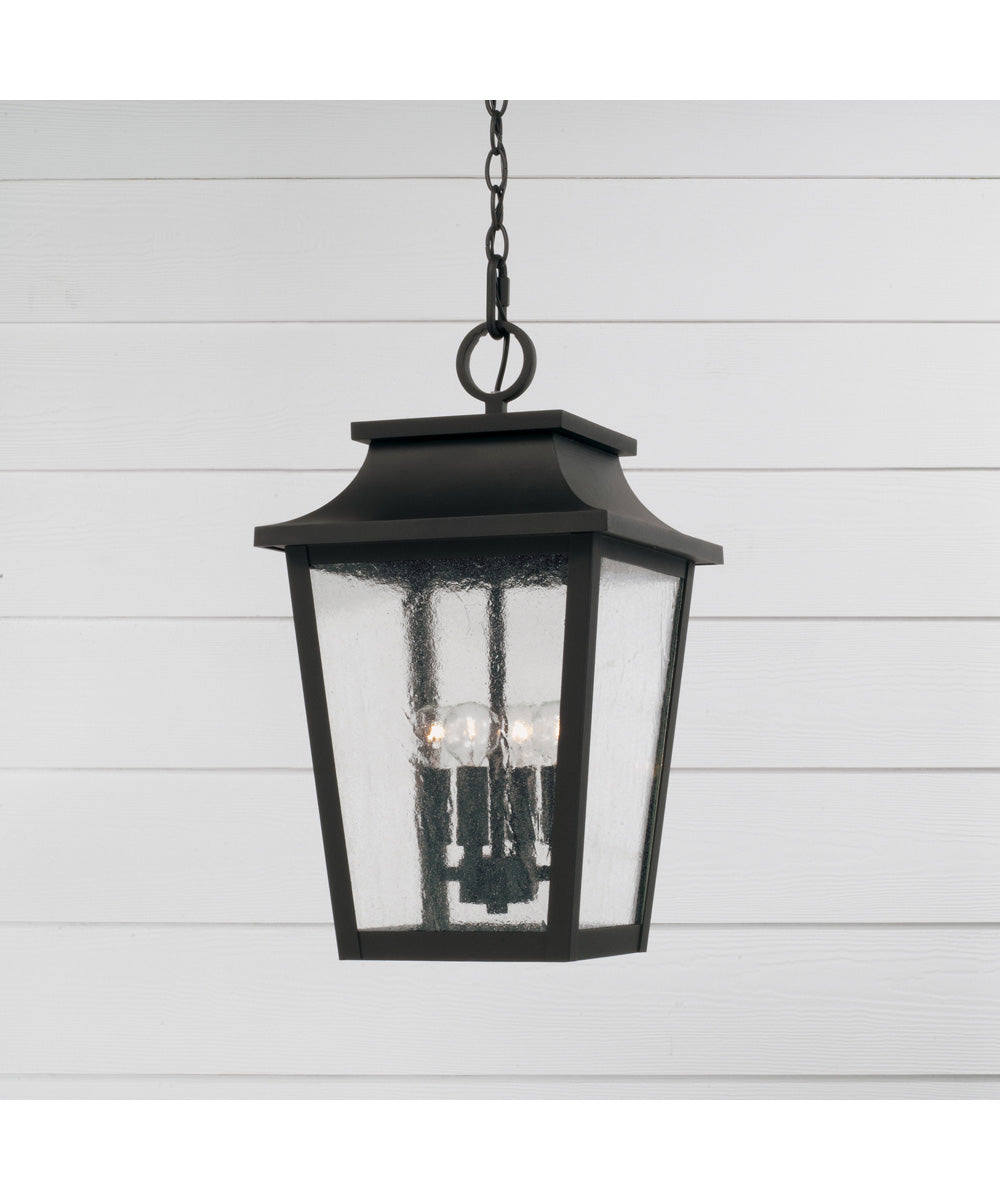 Chandler 4-Light Outdoor Hanging-Lantern Black