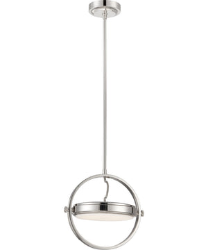 13"W Gyro 1-Light Pendant Polished Nickel