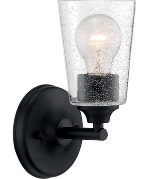 5"W Bransel 1-Light Vanity & Wall Matte Black