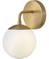 Julep 1-Light Medium Single Light Vanity in Lacquered Brass